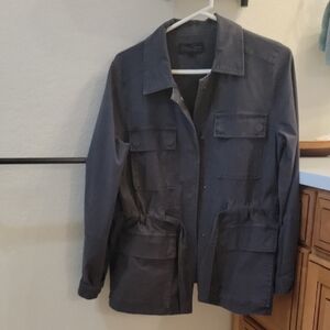 Lucky Brand Gray Button-Front Field Jacket